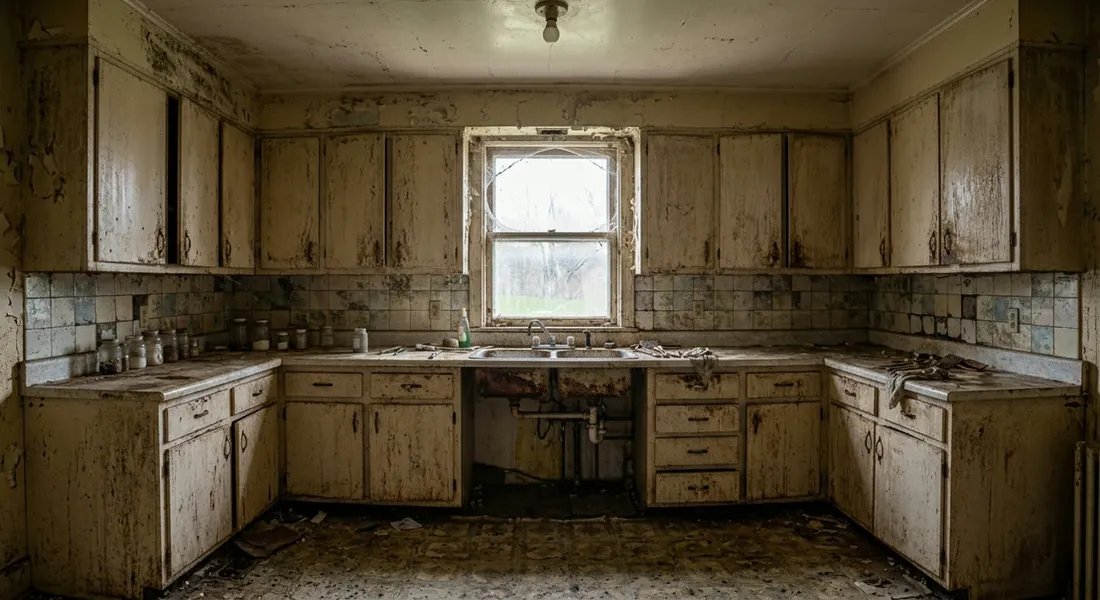 Cucina prima dell'intervento